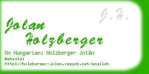 jolan holzberger business card